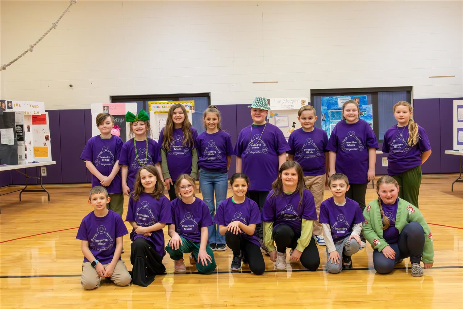 Inventive Minds participants gather for a group photo following the school competition.